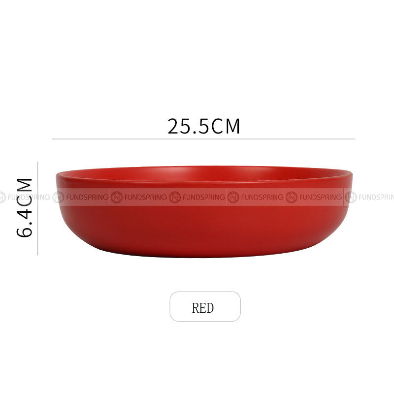 Creative Tableware Ceramic Round Bowl Big Soup Bowl Colors Deep Plate 10" Creative Tableware Ceramic Round Bowl Big Soup Bowl Colors Deep Plate 10"