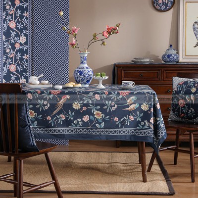 Lanruoting Tablecloth Blue Chinese Table Cloth Waterproof Cloth Cover Lanruoting Tablecloth Blue Chinese Table Cloth Waterproof Cloth Cover