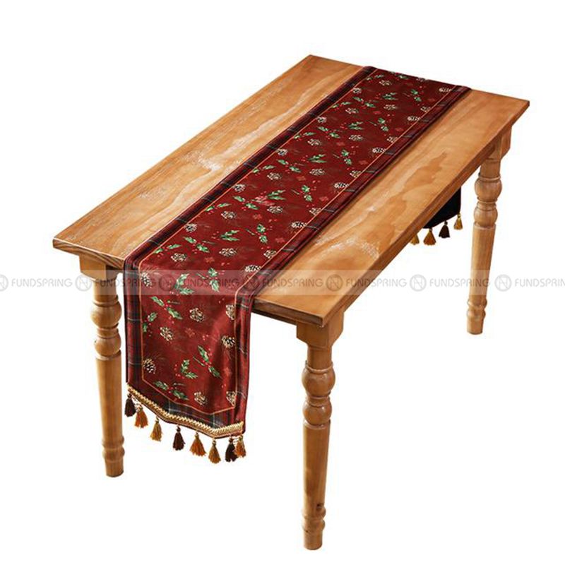 Lapland Table Runner Christmas Table Runner Luxury Red Counter Cover Lapland Table Runner Christmas Table Runner Luxury Red Counter Cover