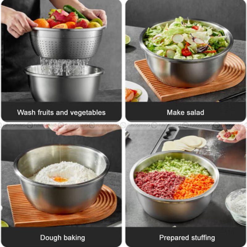 304 Stainless Steel Basin Food Grade Soup Bowl Thickened Cooking Pot 304 Stainless Steel Basin Food Grade Soup Bowl Thickened Cooking Pot