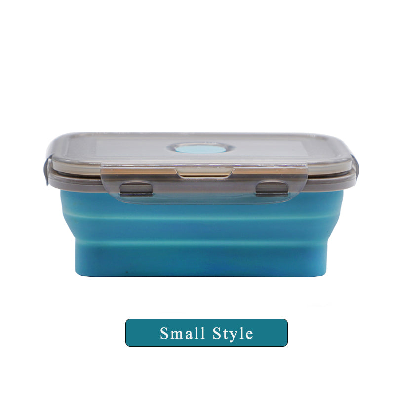 Foldable Silicone Lunch Box Microwave Oven Crisper Sealing Box Foldable Silicone Lunch Box Microwave Oven Crisper Sealing Box