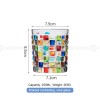 Contrast Color Stripe Glass Cups Painted Water Cup Whiskey Glass Contrast Color Stripe Glass Cups Painted Water Cup Whiskey Glass
