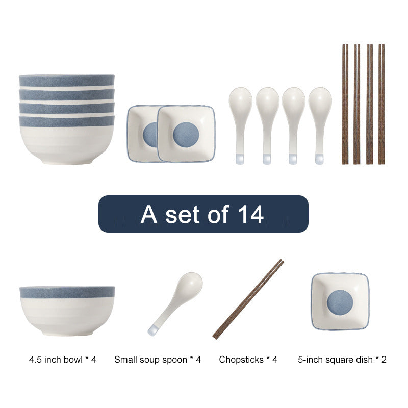 Minimalist Japanese Style Household Tableware Set - Fresh Dinnerware Set Minimalist Japanese Style Household Tableware Set - Fresh Dinnerware Set