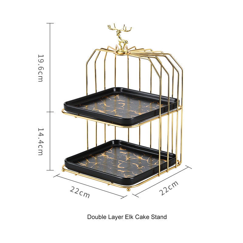 Refreshments Display Stand with Deer Top Decoration - Dessert Tray, Pastry Rack, Candy Storage Plate Refreshments Display Stand with Deer Top Decoration - Dessert Tray, Pastry Rack, Candy Storage Plate