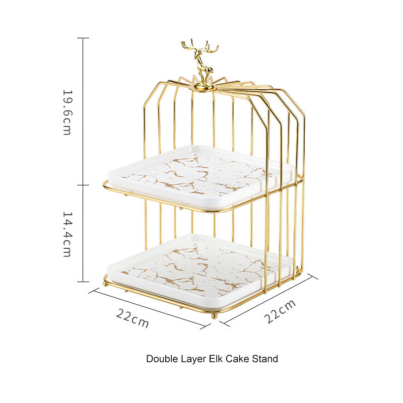 Refreshments Display Stand with Deer Top Decoration - Dessert Tray, Pastry Rack, Candy Storage Plate Refreshments Display Stand with Deer Top Decoration - Dessert Tray, Pastry Rack, Candy Storage Plate