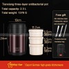 Portable Stainless Steel Insulated Lunch Box Compartmentalized Pot Portable Stainless Steel Insulated Lunch Box Compartmentalized Pot