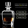 Sealed Crystal Glass Wine Bottle Beautiful Shape Liquor Storage Bottle
