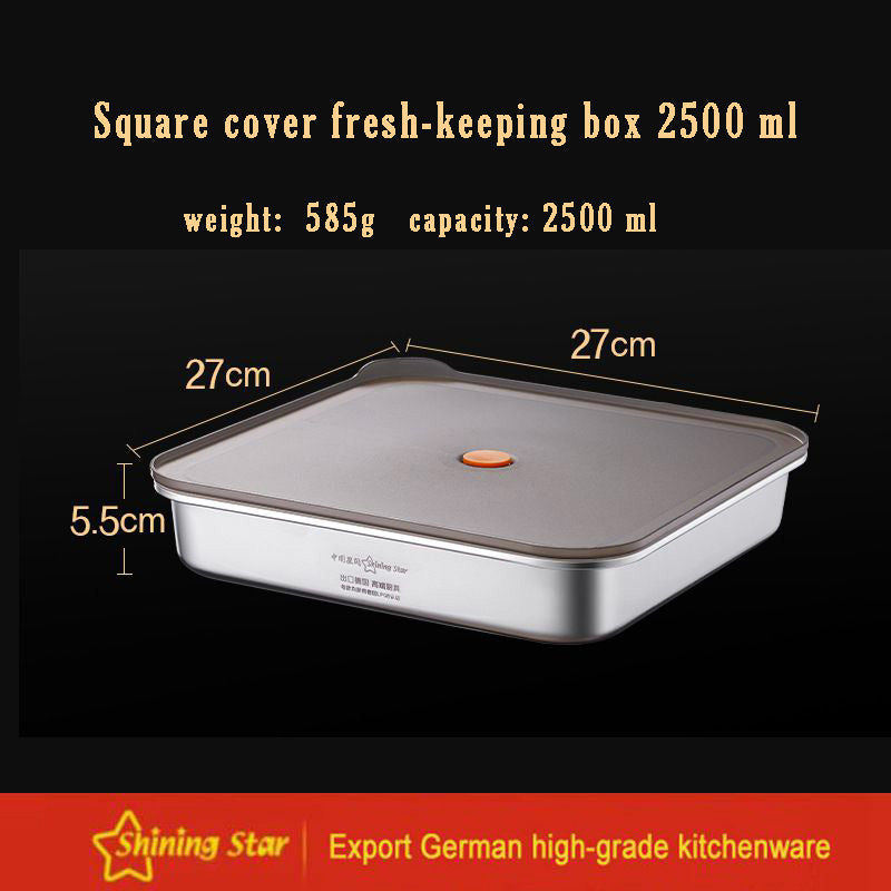 304 Stainless Steel Fresh-keeping Box Sealed Food Storage Box With Lid 304 Stainless Steel Fresh-keeping Box Sealed Food Storage Box With Lid