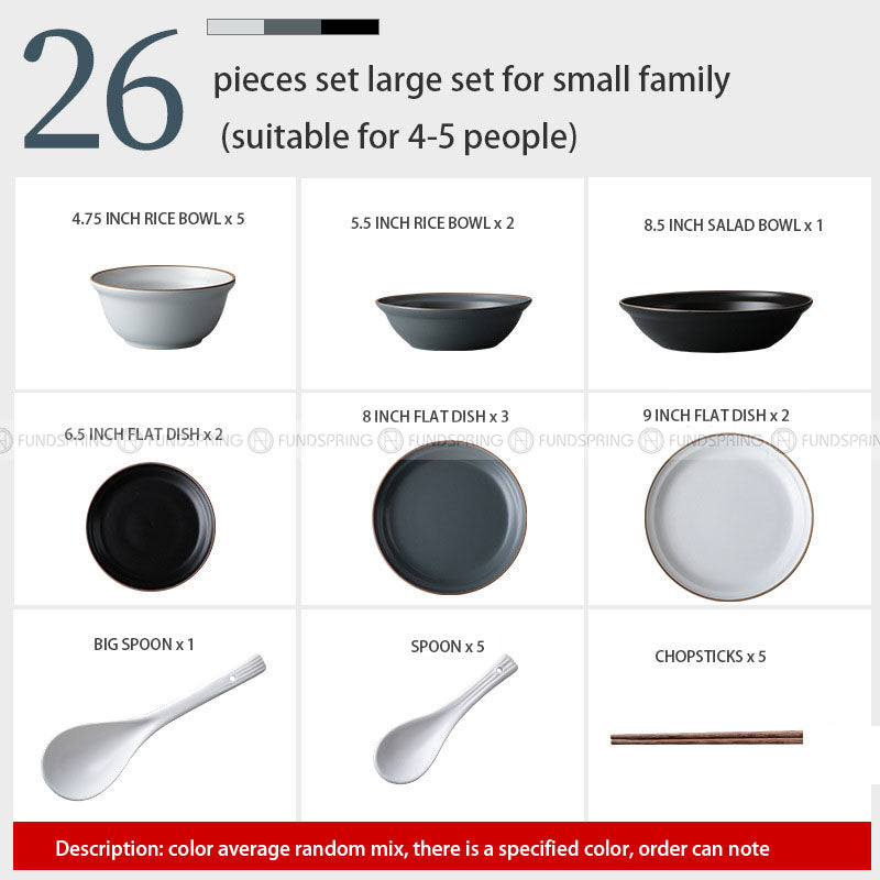 Minimalist Matte Ceramic Dinnerware Set Porcelain Serverware Set Minimalist Matte Ceramic Dinnerware Set Porcelain Serverware Set