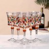 Gyro Decanter with Painted Diamond Colored Wine Glass Wine Deck Set Engraved Glass Gyro Decanter with Painted Diamond Colored Wine Glass Wine Deck Set Engraved Glass