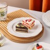 Modern Relief White Ceramic Dinner Plates Set of 2 (8" and 10") Modern Relief White Ceramic Dinner Plates Set of 2 (8" and 10")