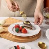 Modern Relief White Ceramic Dinner Plates Set of 2 (8" and 10") Modern Relief White Ceramic Dinner Plates Set of 2 (8" and 10")