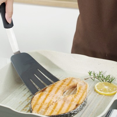 Versatile Silicone Kitchen Utensil Set: Scraper, Spatula, Tong, and Slotted Turner