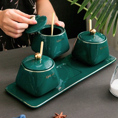 Ceramic Seasoning Set for Kitchen – Salt and Sugar Jars Combination Ceramic Seasoning Set for Kitchen – Salt and Sugar Jars Combination