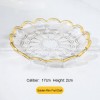 Nordic Minimalist Golden-Rim Glass Fruit Bowl and Salad Plate Set Nordic Minimalist Golden-Rim Glass Fruit Bowl and Salad Plate Set