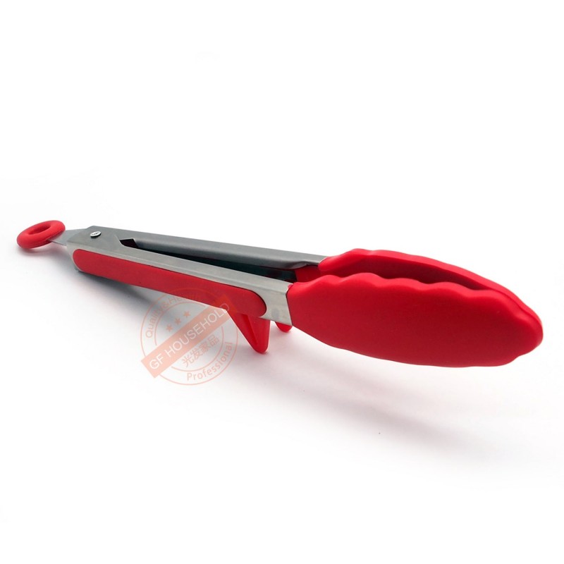 Food Clips Stainless Steel Bread Food Tongs Outdoor BBQ Tools with Pad Food Clips Stainless Steel Bread Food Tongs Outdoor BBQ Tools with Pad