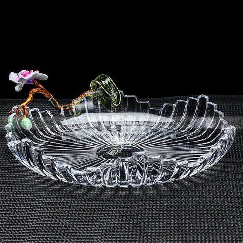 European Elegance: Crystal Glass Serving Bowl for Fruits, Candy, and More European Elegance: Crystal Glass Serving Bowl for Fruits, Candy, and More