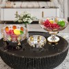 Crystal Elegance: Enamel Fruit Plate with High Foot - Table Decoration Ornaments Crystal Elegance: Enamel Fruit Plate with High Foot - Table Decoration Ornaments
