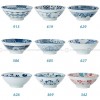 Blue and White Under Glazed Ceramic Bowl Japan Style 7.5" Set of 4 Blue and White Under Glazed Ceramic Bowl Japan Style 7.5" Set of 4