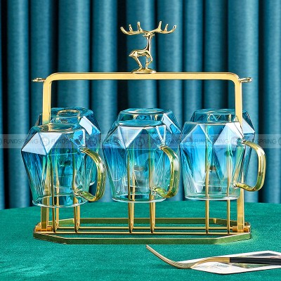 Heat-Resistant Glass Mugs with Handles - Modern Set of Elegant and Functional Cups Heat-Resistant Glass Mugs with Handles - Modern Set of Elegant and Functional Cups