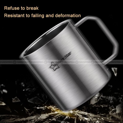 304 Stainless Steel Cup Anti-drop With Handle Lid Coffee Mug 304 Stainless Steel Cup Anti-drop With Handle Lid Coffee Mug