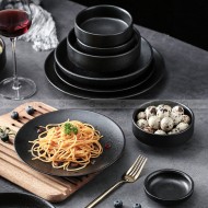 Frosted Tableware Black Ceramic Dinnerware Untensils Bowls Plates Frosted Tableware Black Ceramic Dinnerware Untensils Bowls Plates