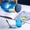 Blue Haze Elegance: Glass Pitcher & Tumbler Set with Stylish Tray Blue Haze Elegance: Glass Pitcher & Tumbler Set with Stylish Tray