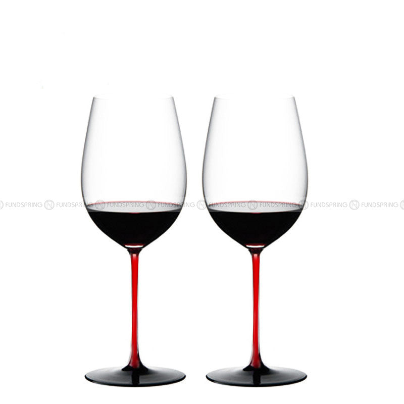 Crystal Red Rod Black Bottom Bordeaux Glass Red Wine Glass Crystal Red Rod Black Bottom Bordeaux Glass Red Wine Glass