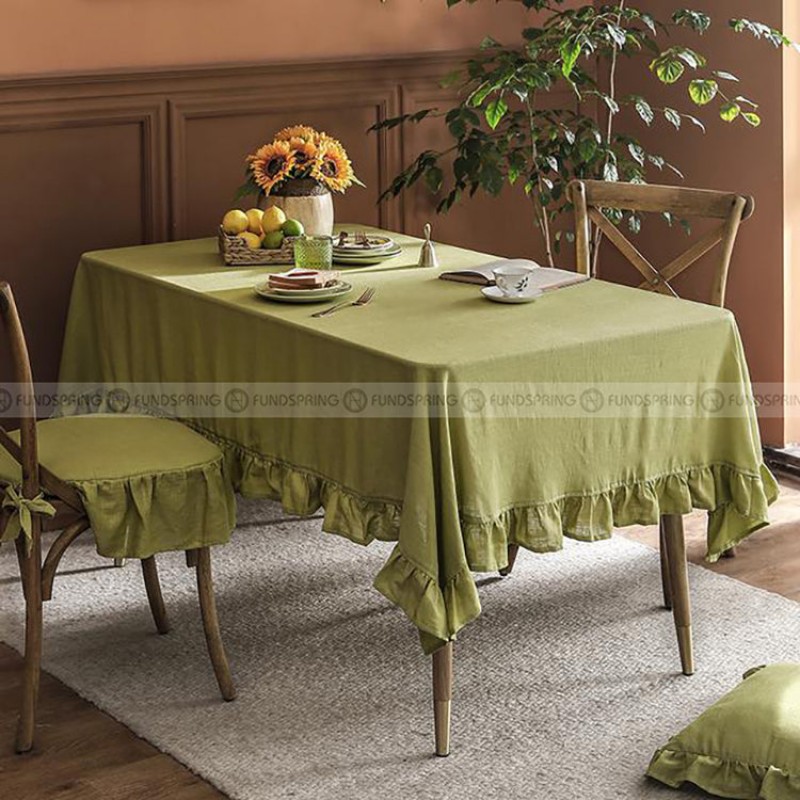 Polperro Tablecloth Lotus Leaf Table Cover Pastoral Table Clothes Polperro Tablecloth Lotus Leaf Table Cover Pastoral Table Clothes
