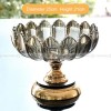 European Glass High-Foot Fruit Bowl: Stylish Living Room Snack and Nuts Pot European Glass High-Foot Fruit Bowl: Stylish Living Room Snack and Nuts Pot