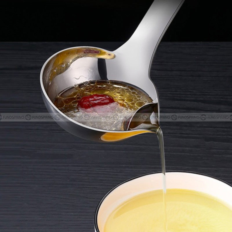 304 Stainless Steel Greaseproof Spoon Oil Soup Separating Spoon 304 Stainless Steel Greaseproof Spoon Oil Soup Separating Spoon