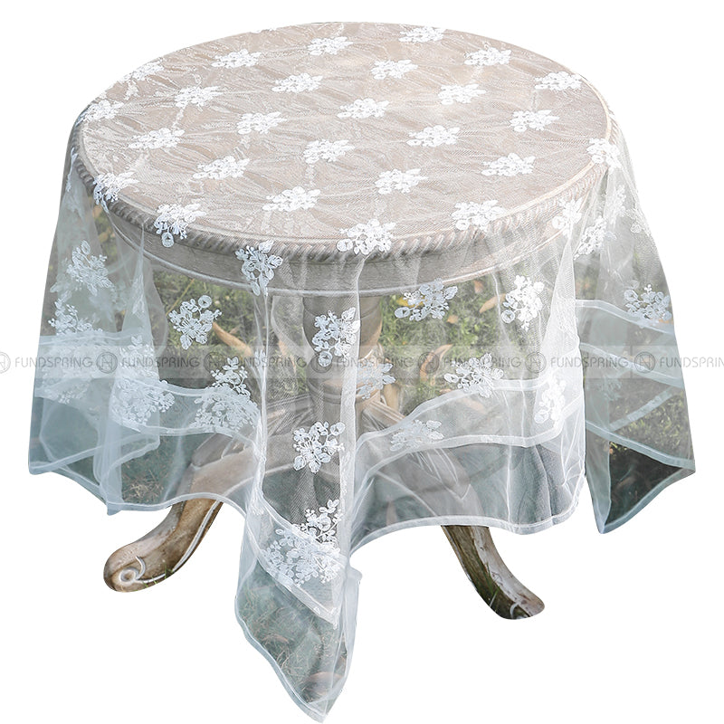 Cochem Tablecloth Decorative Cloth Literary Style White Lace Table Cover Cochem Tablecloth Decorative Cloth Literary Style White Lace Table Cover