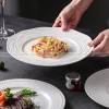 Simple White Dinnerware Ceramic Dinner Plates Round Flat Steak Plates 10.5" Simple White Dinnerware Ceramic Dinner Plates Round Flat Steak Plates 10.5"