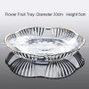 Elegant Glass Fruit Bowl Set with Minimalist Design and Golden Rim