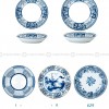 Japanese Blue and White Ceramic Deep Plates Pasta Bowl 7" Set of 4 Japanese Blue and White Ceramic Deep Plates Pasta Bowl 7" Set of 4