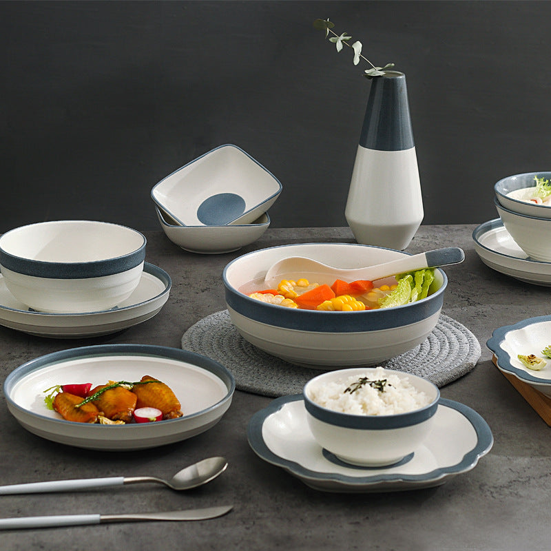 Minimalist Japanese Style Household Tableware Set - Fresh Dinnerware Set Minimalist Japanese Style Household Tableware Set - Fresh Dinnerware Set