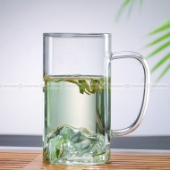 Heat Resistant Transparent Glass Coffee Cup Snow Mountain Bottom Mug Heat Resistant Transparent Glass Coffee Cup Snow Mountain Bottom Mug