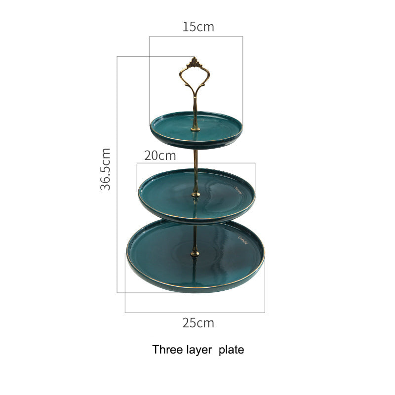 Porcelain Multi-Layer String Plate: Elegant Cake, Dessert, and Fruit Stand Porcelain Multi-Layer String Plate: Elegant Cake, Dessert, and Fruit Stand