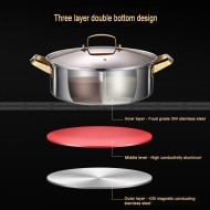Thickened 304 Stainless Steel Induction Cooker Hot Pot Special Pot Thickened 304 Stainless Steel Induction Cooker Hot Pot Special Pot