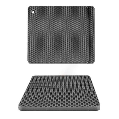 Honeycomb Design Silicone Square Insulation Pad - Non-Slip and Anti-Ironing Protection Honeycomb Design Silicone Square Insulation Pad - Non-Slip and Anti-Ironing Protection