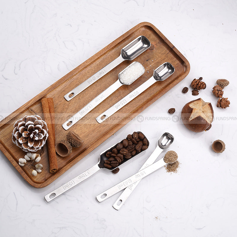 Baking Scales Measurement Spoons Set Stainless Steel Spoon Set of 6 Baking Scales Measurement Spoons Set Stainless Steel Spoon Set of 6