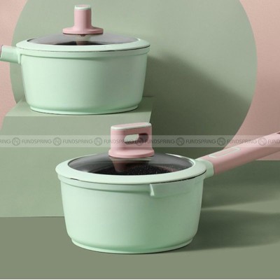 Kitchen Wok Antibacterial Non-stick Milk Pan Domestic Frying Pan Kitchen Wok Antibacterial Non-stick Milk Pan Domestic Frying Pan