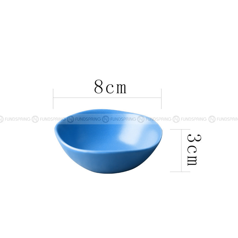 Nordic Matt Blue Tableware Ceramic Dinnerware Round and Irregular Plate Nordic Matt Blue Tableware Ceramic Dinnerware Round and Irregular Plate
