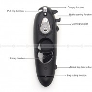 Multifunctional Stainless Steel 6-in-1 Can and Bottle Opener Multifunctional Stainless Steel 6-in-1 Can and Bottle Opener