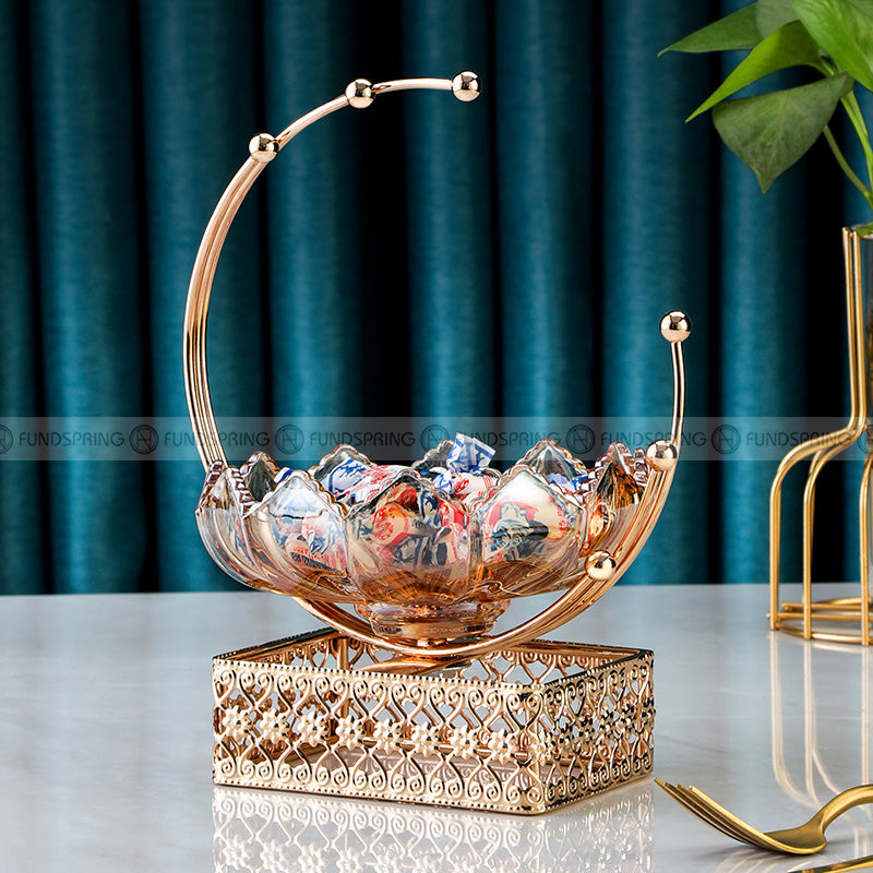 Nordic Elegance: Glass Fruit Bowl, Snack, and Dried Fruit Plate Decor Nordic Elegance: Glass Fruit Bowl, Snack, and Dried Fruit Plate Decor