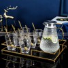 Tumbler Glass Set of 6 Transparent Hammer Golden Rim Water Cup Tumbler Glass Set of 6 Transparent Hammer Golden Rim Water Cup
