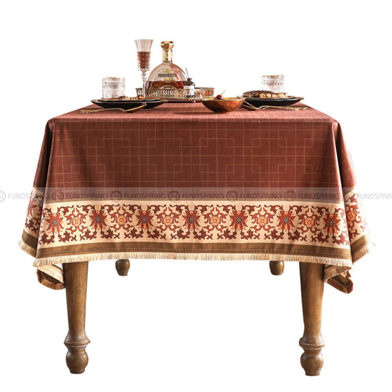Funhua Tablecloth Desk Cover Red Velvet Plaid Dining Table Cloth Funhua Tablecloth Desk Cover Red Velvet Plaid Dining Table Cloth