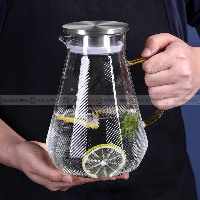 Twill Kettle Set Heat Resistant Glass Mugs Set Glass Pitcher Cups Twill Kettle Set Heat Resistant Glass Mugs Set Glass Pitcher Cups