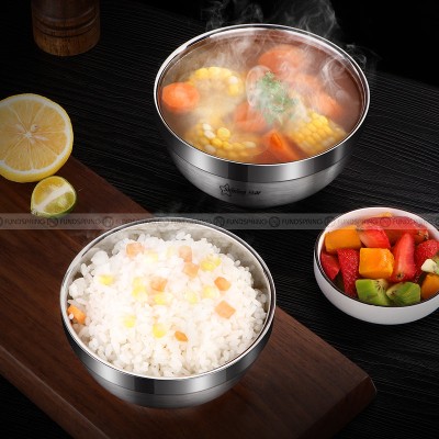 Durable 304 Stainless Steel Bowl Double-layer Heat Insulation Bowl Durable 304 Stainless Steel Bowl Double-layer Heat Insulation Bowl
