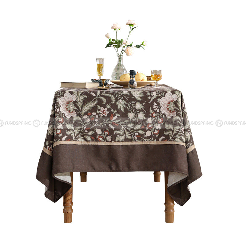 Kozwald Tablecloth Simple Modern Linen Waterproof Brown Table Clothes Kozwald Tablecloth Simple Modern Linen Waterproof Brown Table Clothes